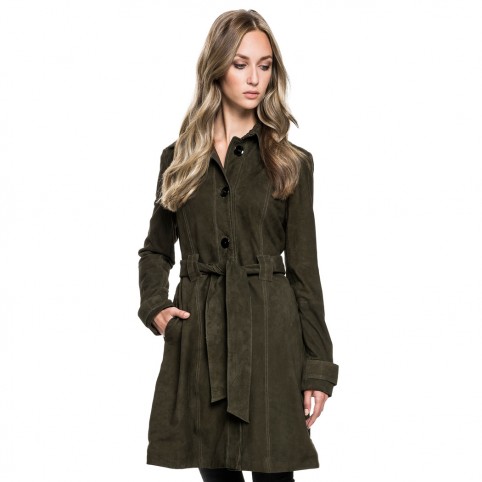 3/4 Agneau Velours Trench - THEODORA