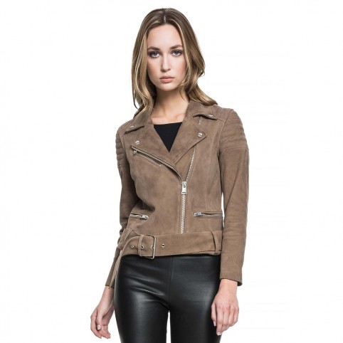 Blouson Perfecto Agneau Velours - TELIA