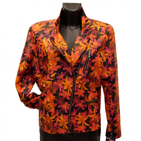 Blouson  Cuir Agneau Imprimé - ESPERANCE